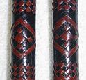 Pair of 3.5ft, 8 X 24 plait half plait handles with Initials B